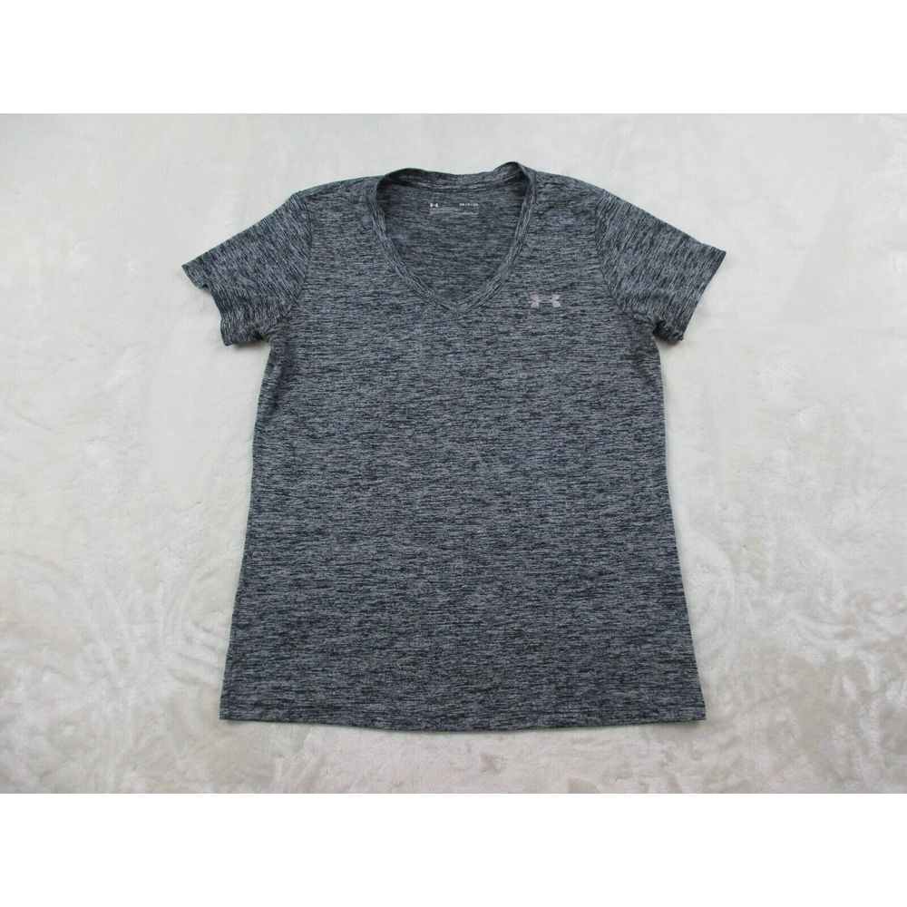 Under‎ Armour Shirt Womens Small Gray Lightweight Loose Heat Gear Gym Ladies*
